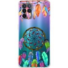 Printify Oppo A94  ile Uyumlu 1mm Slim Fit Nazar Boncuğu 6 Baskılı Şeffaf Silikon Kılıf