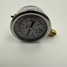 Bh Ø 63 - 1 + 5 Bar 1/4 Alttan Çıkışlı Gliserinli Manometre