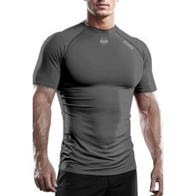 Ghassy Co. Erkek Premium Nefes Alabilen Hızlı Kuruma Koşu Fitness Reflektör Armalı Spor T-Shirt