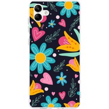 Printify Samsung Galaxy A04 ile Uyumlu 1mm Slim Fit Retro Colors 1 Baskılı Şeffaf Silikon Kılıf