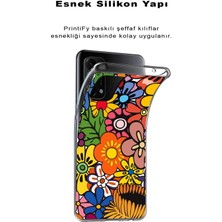 Printify Xiaomi Redmi Note 8 Pro ile Uyumlu 1mm Slim Fit Retro Colors 2 Baskılı Şeffaf Silikon Kılıf