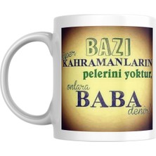 Uzka Dijital Baskı Ve Aydınlatma Babalar Günü Serisi Kahraman Baba Temalı Porselen Kupa Bardak