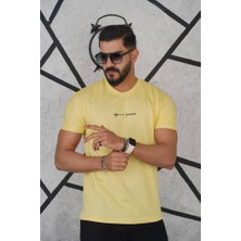 Erkek Slim Fit Bisiklet Yaka T-Shirt