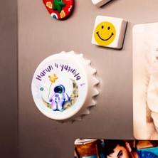 Hediye Vakti Isme Özel Uzay Konsepli Doğum Günü Açacak Magnet 10 Adet