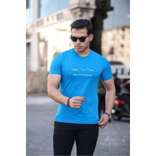 Erkek Slim Fit Bisiklet Yaka T-Shirt