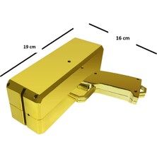 Hediye Sandalı Super Money Gun Para Saçma Tabancası Gold