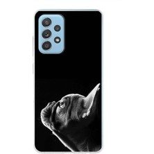 Printify Samsung Galaxy A52 5g ile Uyumlu 1mm Slim Fit Kedi 1 050A Baskılı Şeffaf Silikon Kılıf