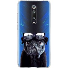 Printify Xiaomi Redmi K20 ile Uyumlu 1mm Slim Fit Köpek 2 050F Baskılı Şeffaf Silikon Kılıf