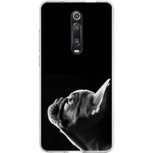 Printify Xiaomi Redmi K20 Pro ile Uyumlu 1mm Slim Fit Kedi 1 050A Baskılı Şeffaf Silikon Kılıf