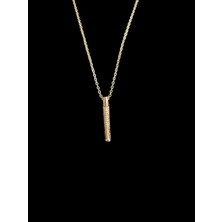 Accessories Örme  Çift Zincirli Pirinç Kaplama Kolye