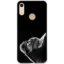 Printify Huawei Honor 8A 2020 ile Uyumlu 1mm Slim Fit Köpek 1 050A Baskılı Şeffaf Silikon Kılıf