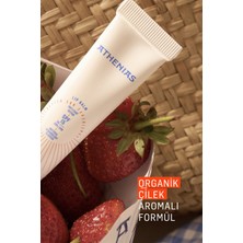 ATHENIAS Lip Balm Anti Chap SPF15 Organik Çilek Aromalı Dudak Bakımı Çatlak Karşıtı 15 gr