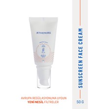 ATHENIAS Sunscreen Anti Dark Spot Leke Karşıtı SPF50+ Tüm Cilt Tipleri Uva Uvb Yüz Güneş Kremi 50 gr