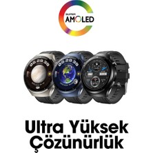 Wearfit Pro Hk8 Hero Akıllı Kol Saati Yuvarlak Model 1.52 İnç 37MM Amoled Ekran Gri