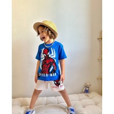 Sacro Kids Spiderman Baskılı Şort T-Shirt Erkek Çocuk Takım