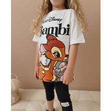 Sacro Kids Bambi Baskılı Taytlı T-Shirt Kız Çocuk Takım