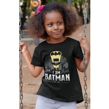 Fuddy Moda I'm A Batman Baskılı Çocuk Tişört, Unisex Dc Comics Baskılı Bebek T-Shirt