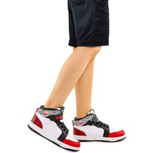 Kiko Kids Alpa Cırtlı Günlük Erkek Çocuk Spor Ayakkabı Kırmızı - Beyaz - Siyah