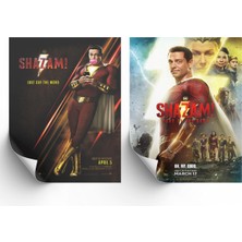 NOKEM 2li Set Shazam Posterleri & Shazam Afişleri & Shazam! Posterleri & DC Posterleri Dcknkm1