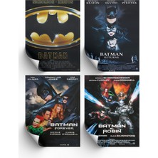 NOKEM 4lü Set Batman Posterleri & Setli Batman Afişleri Posterleri & DC Posterleri Dcknkm1
