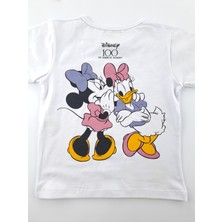 Bonboner Kids Kız Çocuk Şort Tişort Ikili Takım Minnie Mouse Baskılı Sırt ve Göğüs Baskılı