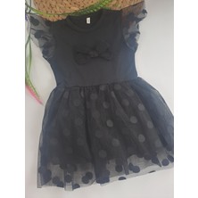 Bonboner Kids Kız Çocuk Dantelli Fiyonklu Elbise Kırmızı Siyah Krem Kırmızı Renk Seçenekleri