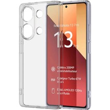 CepStok Xiaomi Redmi Note 13 Pro 4g Kılıf Şeffaf Kamera Korumalı Esnek Yumuşak Silikon