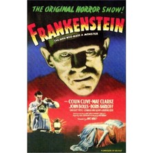 Jeronkarji Frankenstein Film Afişi Tablo Ahşap Poster Dekoratif