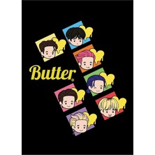 Jeronkarji Chibi Butter Tablo Ahşap Poster Dekoratif KOD3851
