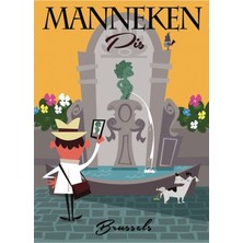 Jeronkarji Manneken Pis Poster Tablo Ahşap Poster Dekoratif