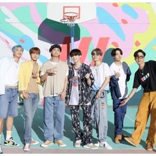 Jeronkarji Bts Dinamit - Grup Fotoğrafı -Ot7 - Kpop Poster Tablo Ahşap Poster Dekoratif KOD153