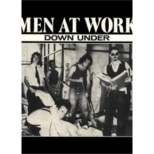 Jeronkarji Men At Work "down Under" Avustralya Rock Grubu Klasik Yetmişli Yıllar. Tablo Ahşap Poster Dekoratif