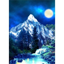 Jeronkarji Dağlar ve Yaban Hayatı Gece Ruh Hali Orman Tablo Ahşap Poster Dekoratif