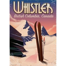 Jeronkarji Whistler,vancouver, British Columbia Kayak Posteri Tablo Ahşap Poster Dekoratif