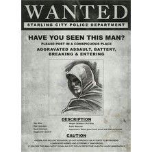 Jeronkarji The Hood Wanted Poster Ahşap Poster Dekoratif