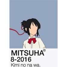 Jeronkarji Mitsuha Miyamizu - Adınız Kimi No Na Wa. Tablo Ahşap Poster Dekoratif