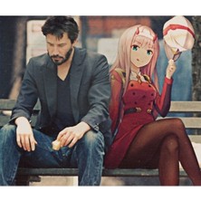 Jeronkarji Franxx Tablo Ahşap Poster Dekoratifnda Keanu