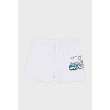 Lela Desenli Streç Pamuklu 5'li Paket Boxer Erkek Çocuk Boxer 6651006UZAY