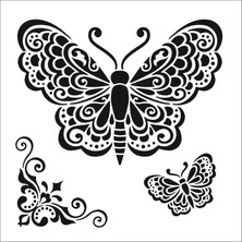 Stencil Sarayi Boyama Şablon Hayvanlar - 4545