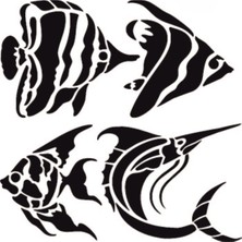 Stencil Sarayi Boyama Şablon Hayvanlar - 4537