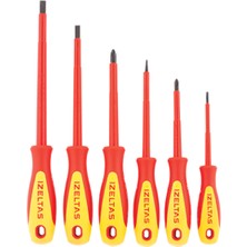 İzeltaş 1000V İzoleli Elektrikçi Tornavida Seti 6 Parça 4140009106 Hassas İşçilik ve Dayanıklı Yapı