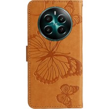 Mellow Shop Realme 12 Artı Pu Deri Flip Kickstand Darbeye Kapak Kapak Için Kılıf (Yurt Dışından)