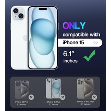 Etiget Apple iPhone 15 Şeffaf Kılıf, Kamera Lens Koruyucu, Cam Ekran Koruyucu 3'in 1 Süper Set