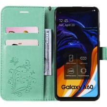 Mellow Shop Kart Yuvası Standı ile Samsung Galaxy A60 Için Kılıf Pu Deri Flip Kickstand (Yurt Dışından)