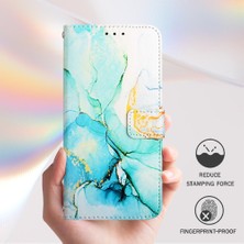 Mellow Shop Realme 12 Pro 5g Için Kickstand Cüzdan Pu Deri Mermer Desen (Yurt Dışından)