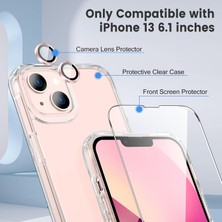 Etiget iPhone 13 Şeffaf Kılıf, Kamera Lens Koruyucu, Cam Ekran Koruyucu 3'in 1 Süper Set