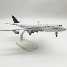 Rındu Delta Air Lines 747 20CM Alaşımlı Uçak Modeli (Yurt Dışından)