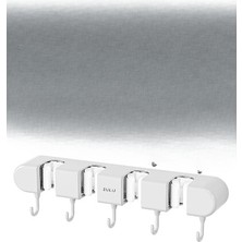 meteshopping 4 Bölmeli Yapışkanlı Kancalı Mop Askısı