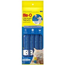 Me-O Meo Creamy Tavuk ve Ciğerli Keçi Sütlü Kedi Ödül Maması 4X15 gr