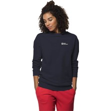 Jack Wolfskin Kadın Sweatshirt Essential Crewneck Lacivert